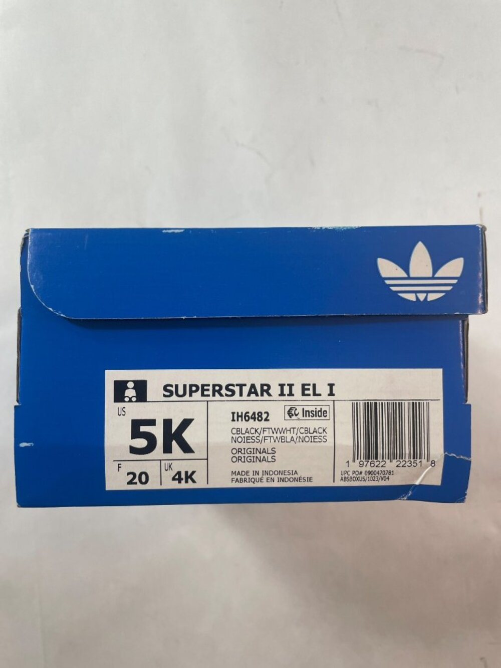 Adidas Originals Superstar II EL I Toddler Shoes Black/White Size 5K NEW IN BOX - Picture 5 of 12